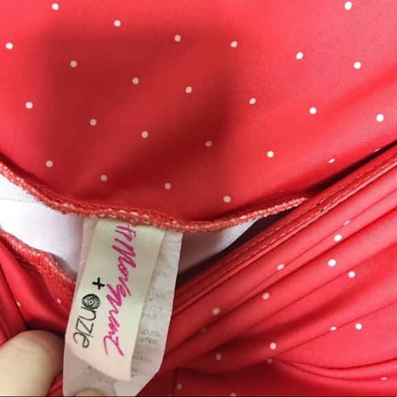 Free People Red and White Polka Dot Workout Leggings - Picture 5 of 8